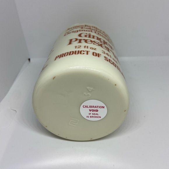 Vintage James Keiller & Son Ltd. Ginger Preserve Jar Crock Dundee Milk Glass - Picture 9 of 9